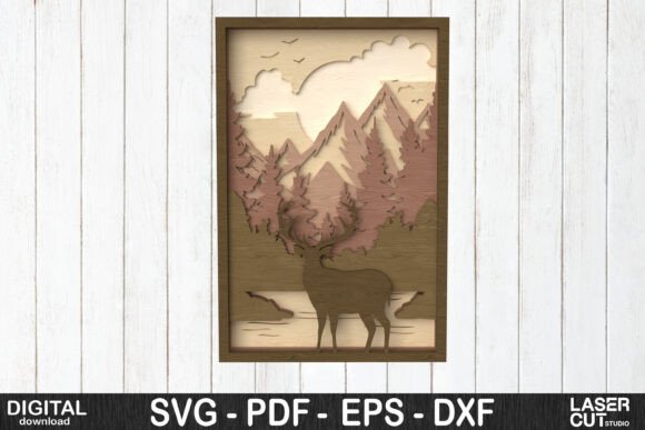 Bringing Nature Indoors with Deer Mountain Layered Laser Cut Art