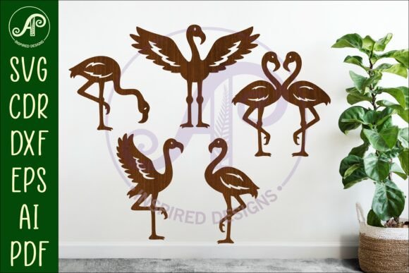 Bringing Tropical Elegance to Life with Flamingo Silhouettes Laser Cut Out 1