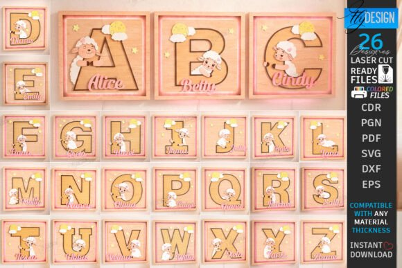 Creating Custom Nursery Signs with Laser Cut Alphabet Sets