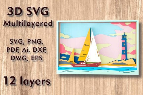 Creating Stunning 3D Wall Art with Seascape Multilayer Laser Files