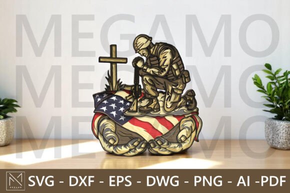 Honor, Faith, and Sacrifice: Understanding the Symbolism of the Kneeling Soldier with Flag SVG