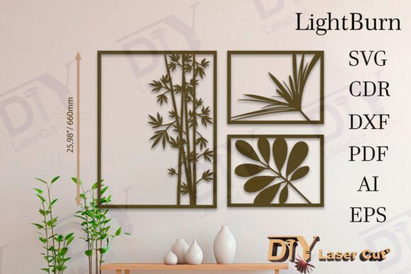 Integrating 3 Panels Bamboo and Tropical Leaves Ai into Your Digital Fabrication Workflow