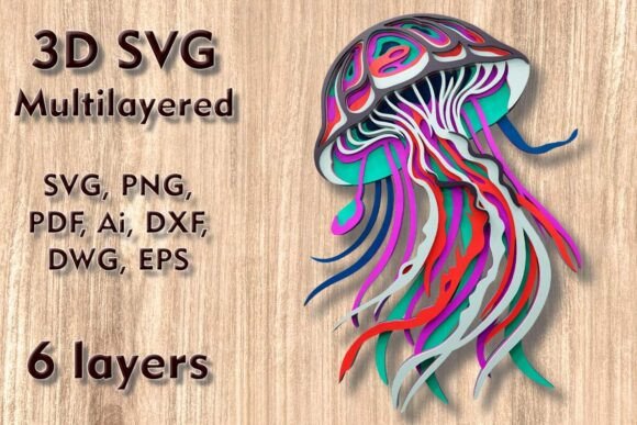Jellyfish 3D SVG Multilayer Laser Files: A Guide to Layered Cutting Projects