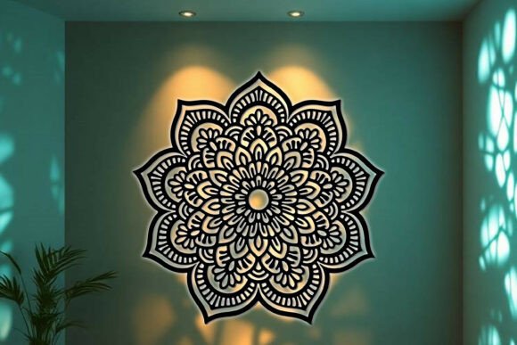 Laser Cut Mandala Wall Art SVG Sign