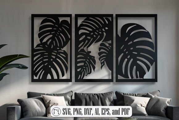 Laser Cut Monstera Wall Art SVG Design: Integrating Botanical Precision into Modern Decor Workflows