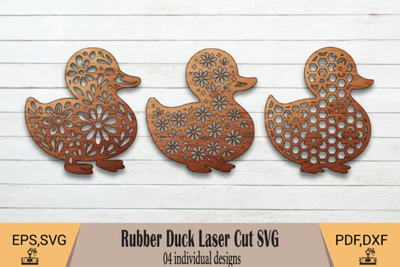 Rubber Duck Laser Cut SVG for Modern Design