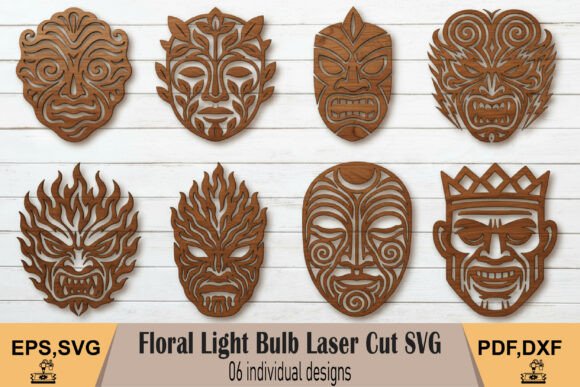 Tribal Mask Laser Cut SVG: Elevating Home Décor with Precision-Cut Art